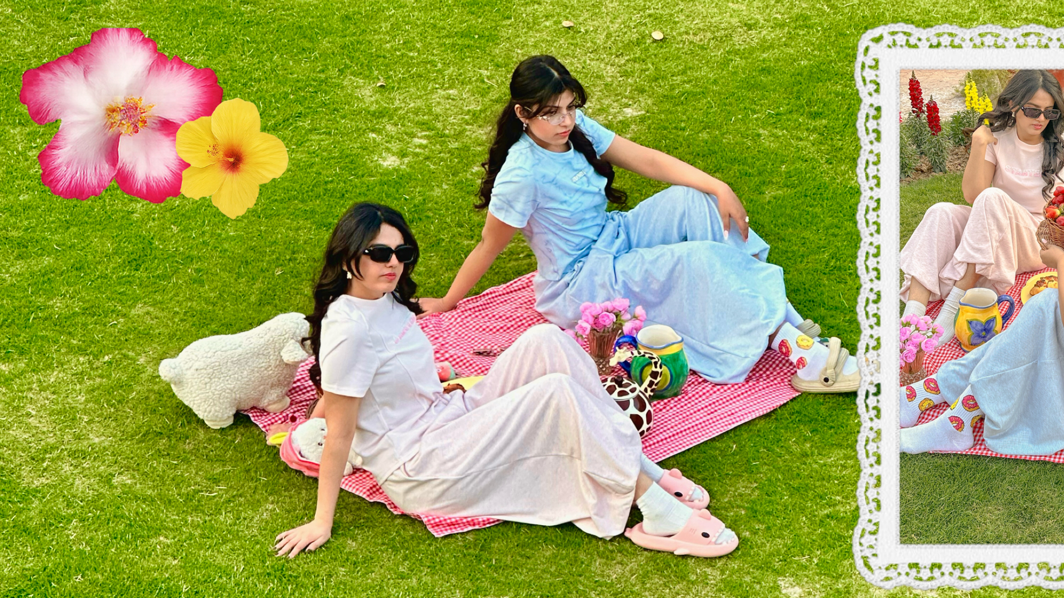 BEAIGA Pastoral Editorial Picnic Campaign with Pastel Loungewear