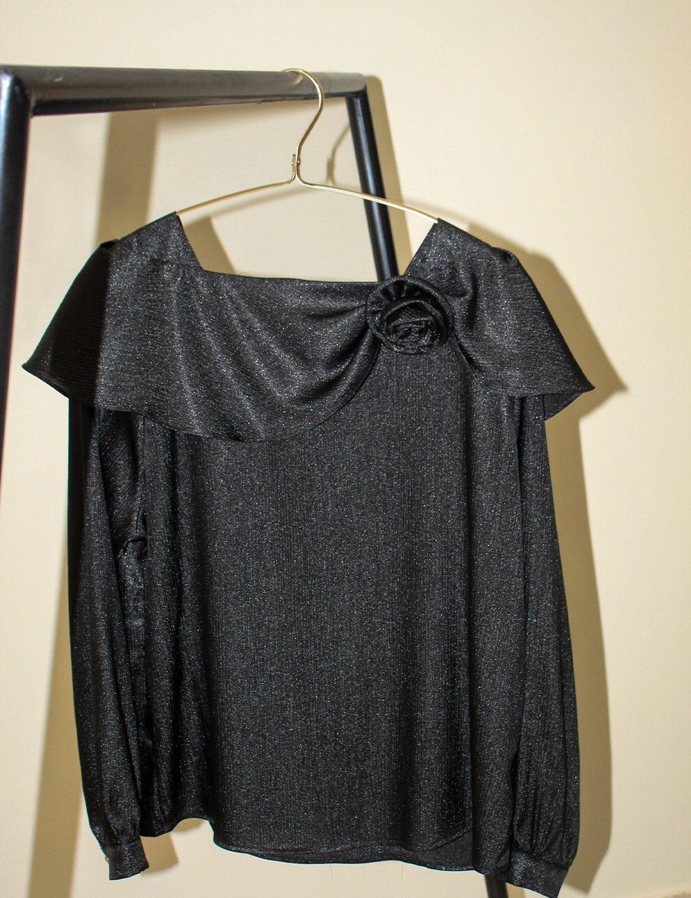 Black Éclat — Roselle Silk Blouse — View 5