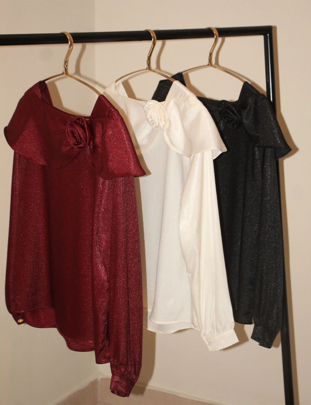 Black Éclat — Roselle Silk Blouse — View 7