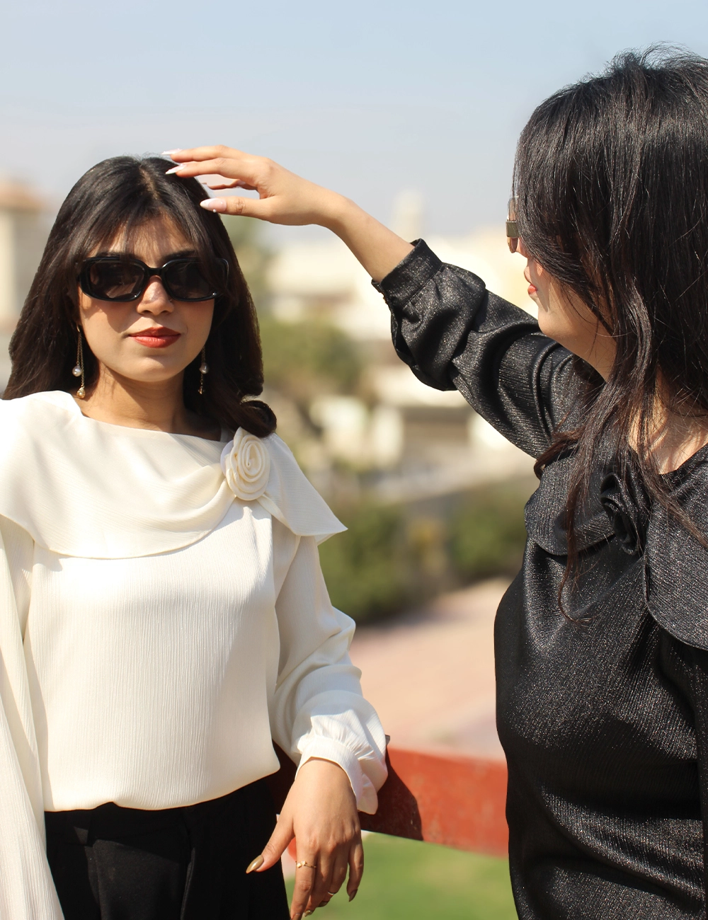 Roselle Silk Blouse — Pearl Élan alternate view