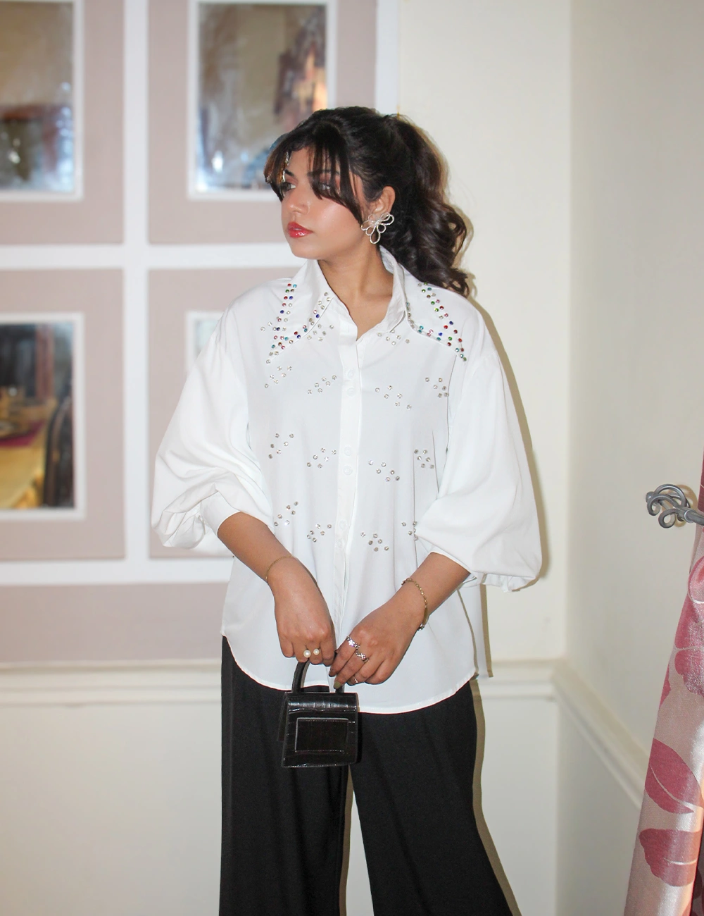 Crystal Lantern Shirt — Pearl Glow