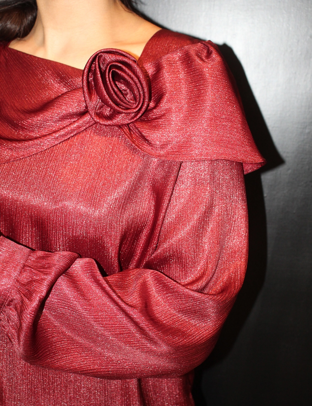 Rouge Éternel — Roselle Silk Blouse — View 3
