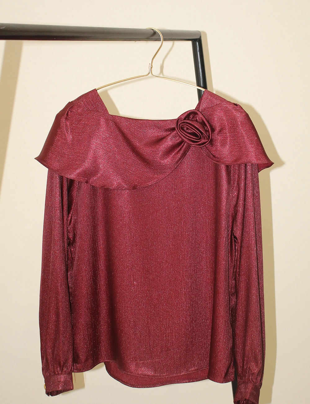 Rouge Éternel — Roselle Silk Blouse — View 5