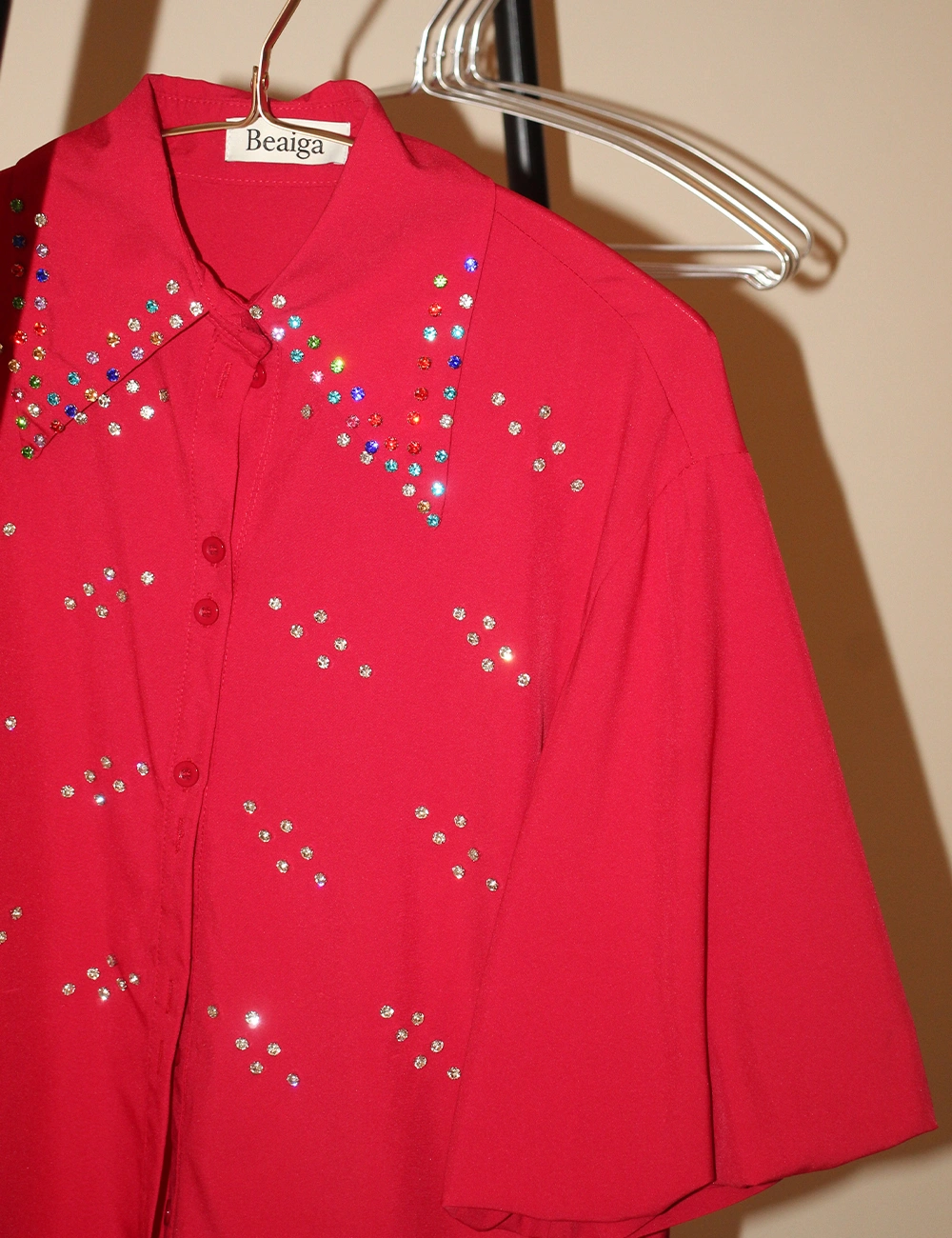 Crystal Lantern Shirt — Scarlet Spark